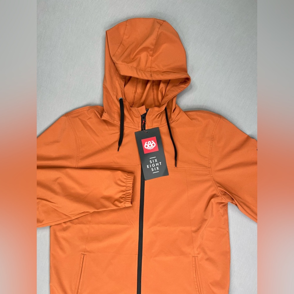 686 UNIX FULL ZIP HOODED WINDBREAKER JACKET